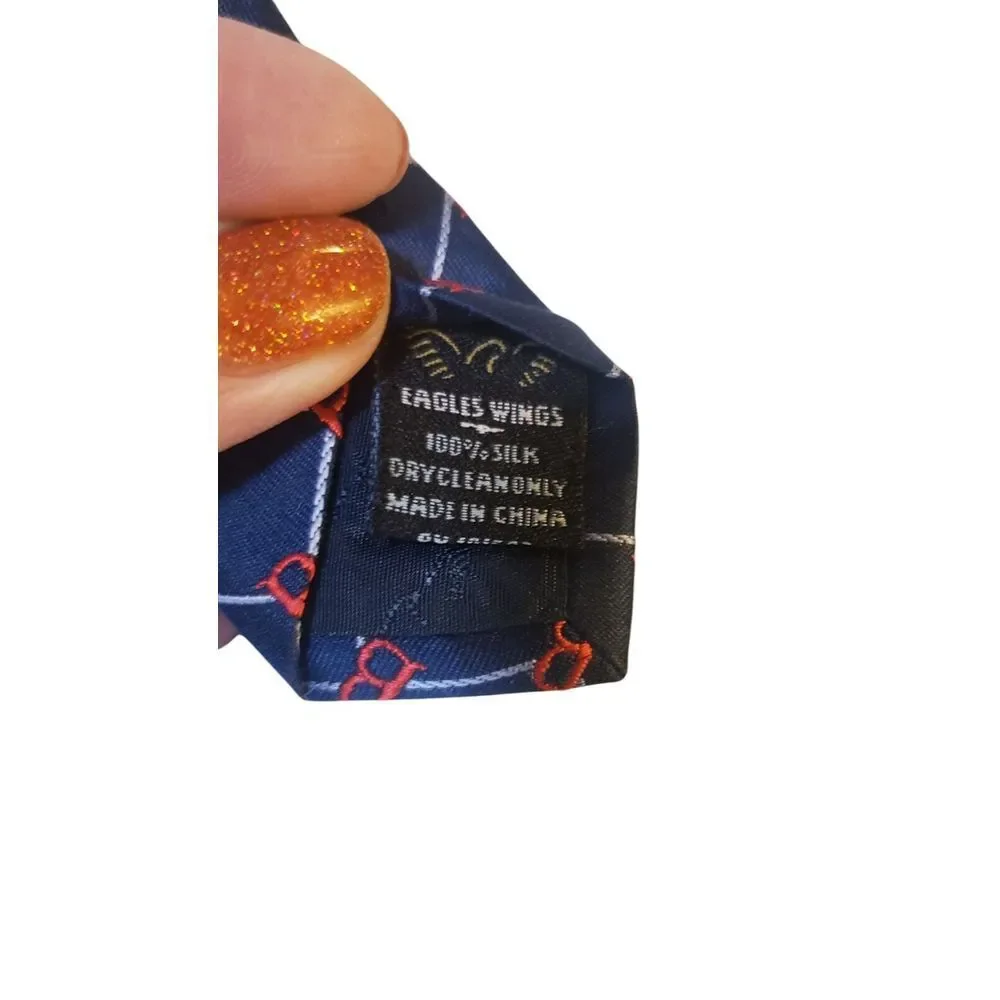 MLB Boston Red Sox Neck Tie Mens Official Blue Red White 'B' Logo Baseball Sport